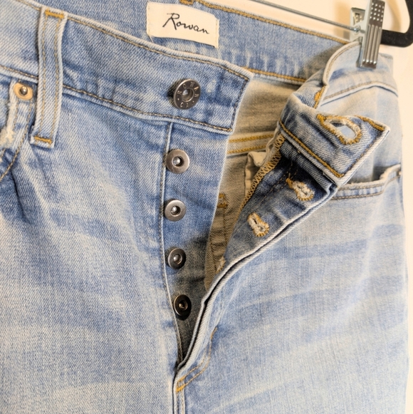 Rowan Light Wash High Waist Button-Fly Jeans Size 30 - Picture 3 of 6